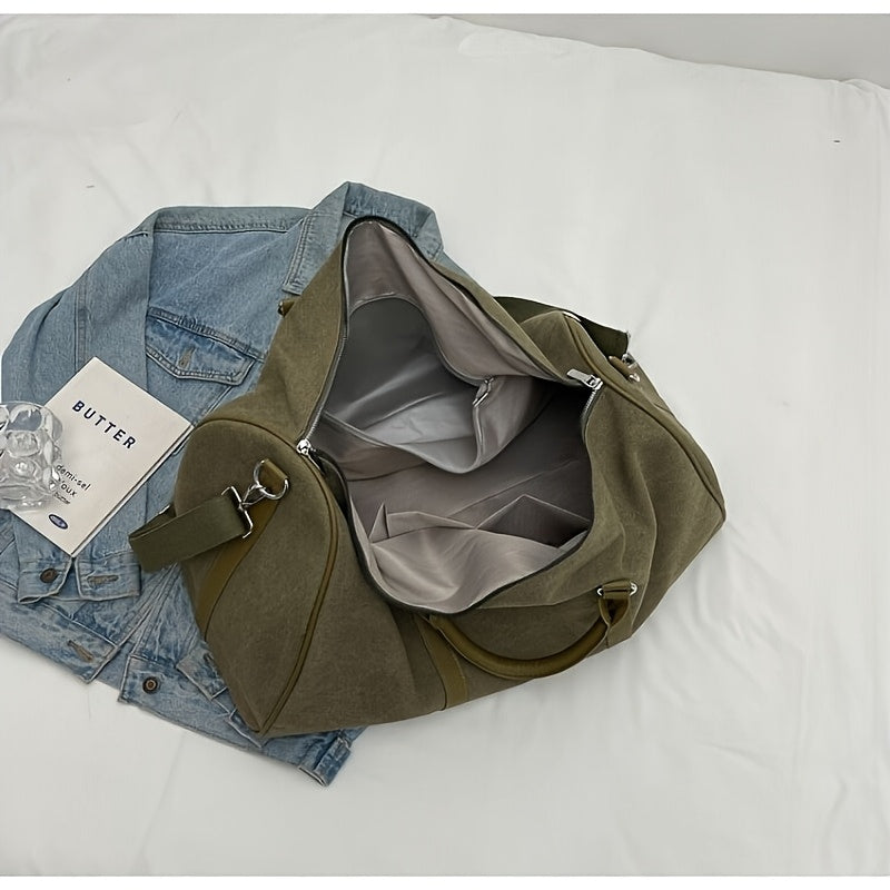 2025 New Large Capacity Duffel Bag for Men & Women - Durable Military Green/Black Gym Travel Carry-On with Adjustable Shoulder Straps, Spacious Luggage for Sports, Weekend Trips & Daily Commute, Duffle Bag for Travel, Sports