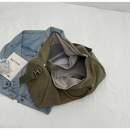 2025 New Large Capacity Duffel Bag for Men & Women - Durable Military Green/Black Gym Travel Carry-On with Adjustable Shoulder Straps, Spacious Luggage for Sports, Weekend Trips & Daily Commute, Duffle Bag for Travel, Sports