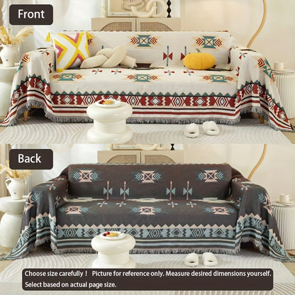 1pc Scandinavian Style All-Season Sofa Covers Cotton Blend Sofa Throw Covers Universal Featuring Botanical, Non-slip Sofa Cushion, And Majestic Cat Patterns Sofa Cover, Outdoor Picnic Mat, Outdoor Blanket, Tapestry, Tableclot