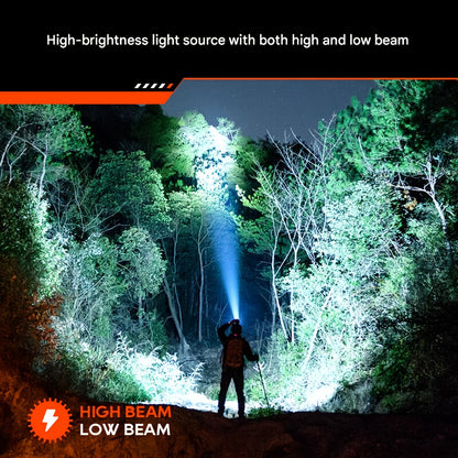 For Philips High-Lumen Ultra-Light Rechargeable Headlamp with 5 Modes, Sensor Switch & 90-Degree Adjustable Angle - USB Rechargeable, Long Battery Life, Durable ABS Matte Finish for Camping, Outdoor, Fishing, Emergency Lighti