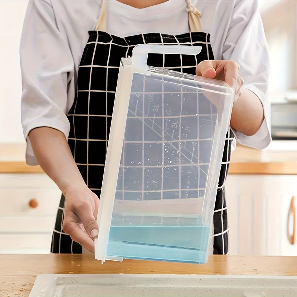 Conjunto de 4 recipientes transparentes para frigorífico com pegas, tampas e cesto para guardar alimentos - Guia de presentes para o Dia dos Namorados