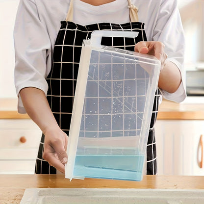 Conjunto de 4 recipientes transparentes para frigorífico com pegas, tampas e cesto para guardar alimentos - Guia de presentes para o Dia dos Namorados