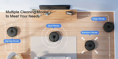 Lubluelu B40 Robot Vacuum Cleaner, 3 In 1 Robot Vacuum Cleaner And Mop, 6500Pa, 62db Low Noise, 9.98 cm Ultra-Slim Body, 5 Floors Mapping, Diversified Cleaning, Robot Vacuum Cleaner For Pet Hair, Carpet, Hard Floor, Christmas