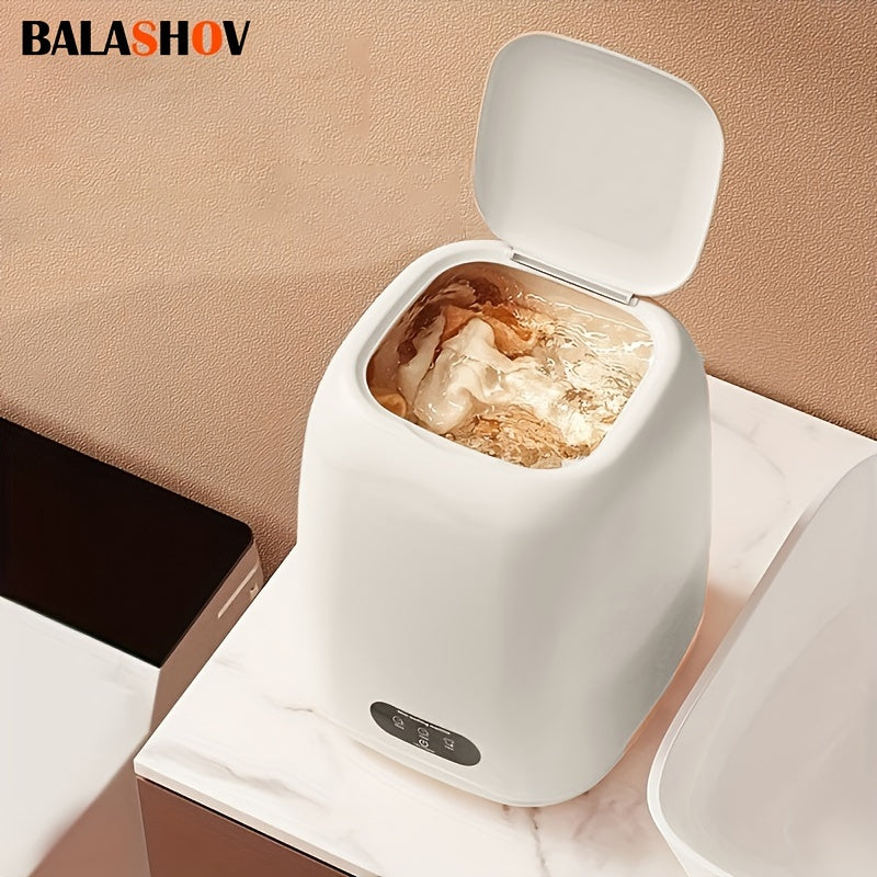 BALASHOV EU Plug Fully Automatic Small Washing Machine, for Underwear, Baby Clothes, Small Items, Compact Small Laundry Portable Washing Machine for Apartments, Camping, Travel IPX4