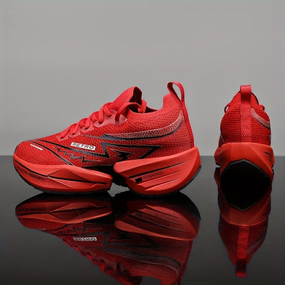 Ténis Slip-On para Homem - Calçado de Corrida Respirável com Estampado Geométrico e de Letras para Ginásio e Uso Casual