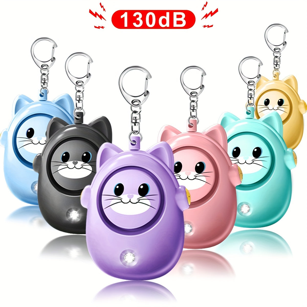 Personal Safety Alarm for Women 130dB Loud Self Siren with LED Strobe Light Personal Security Safe Devices Alarms for Women Elderly, Safety Protection, Self Device, Compact Alarm, Lightweight Design, Reliable Alarm, Highquali