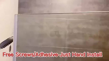 1pc Stainless Steel Over Glass Door Shower Door Back Shower Towel Rack, S-Shape Bathroom Bathrobe Hanger, Holder Hooks