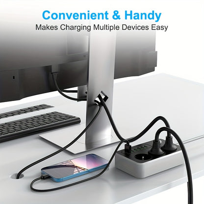 The New Multifunctional Power Board/socket For 2024, With One Power Board Equipped With (3AC+6USB-A), One Main Switch, And A 1.5 Meter Long Power Extension Wire, Is Designed For Various Usage Scenarios Such As Home, Office, K
