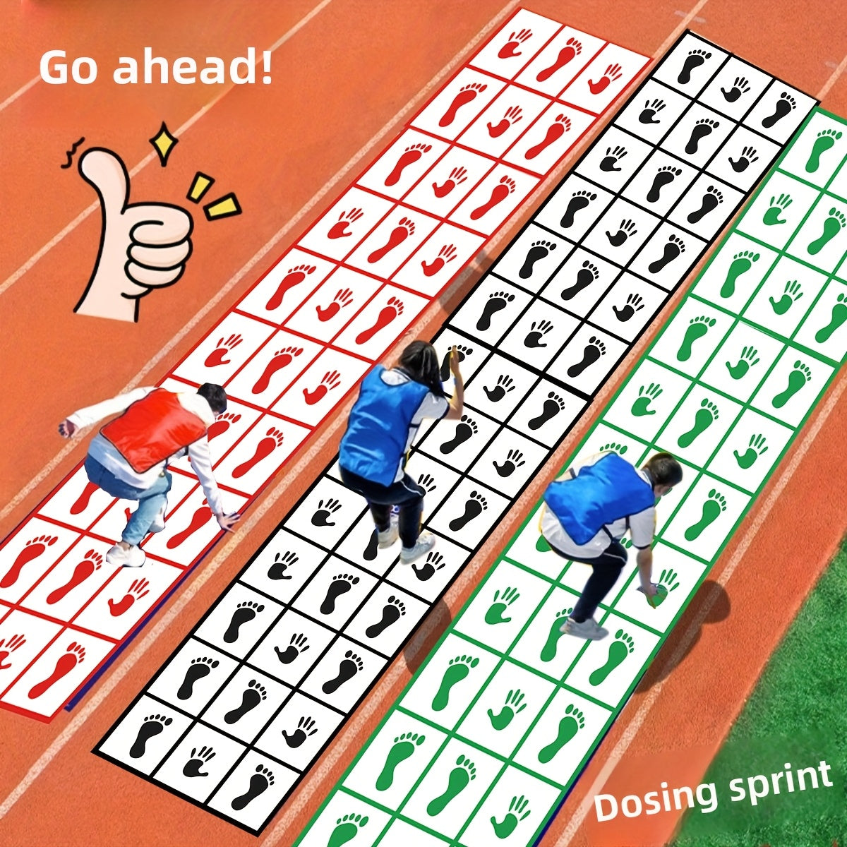 1pc 100.0cm*3.0meter Hands-Feet Dynamic Washable Game Set, Foldable, Ease to Carry, Perfect for Outdoor Adventures, Team Building & Family Fun