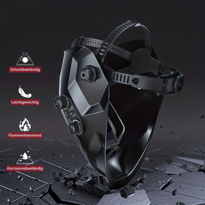 Máscara de soldadura com ecrã de visualização ampla, ARCCAPTAIN, com escurecimento automático True Color.