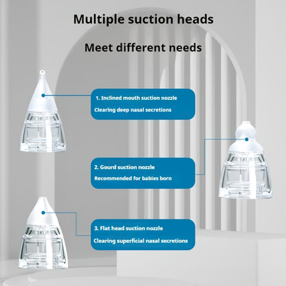 1pc Portable Electric Baby Nasal Cleaner - Soothing Music and Soft Lighting - 3 Adjustable Suction Levels, 3 Soft Silicone Tips, to Clear Nasal Mucus, Suitable for Home Use