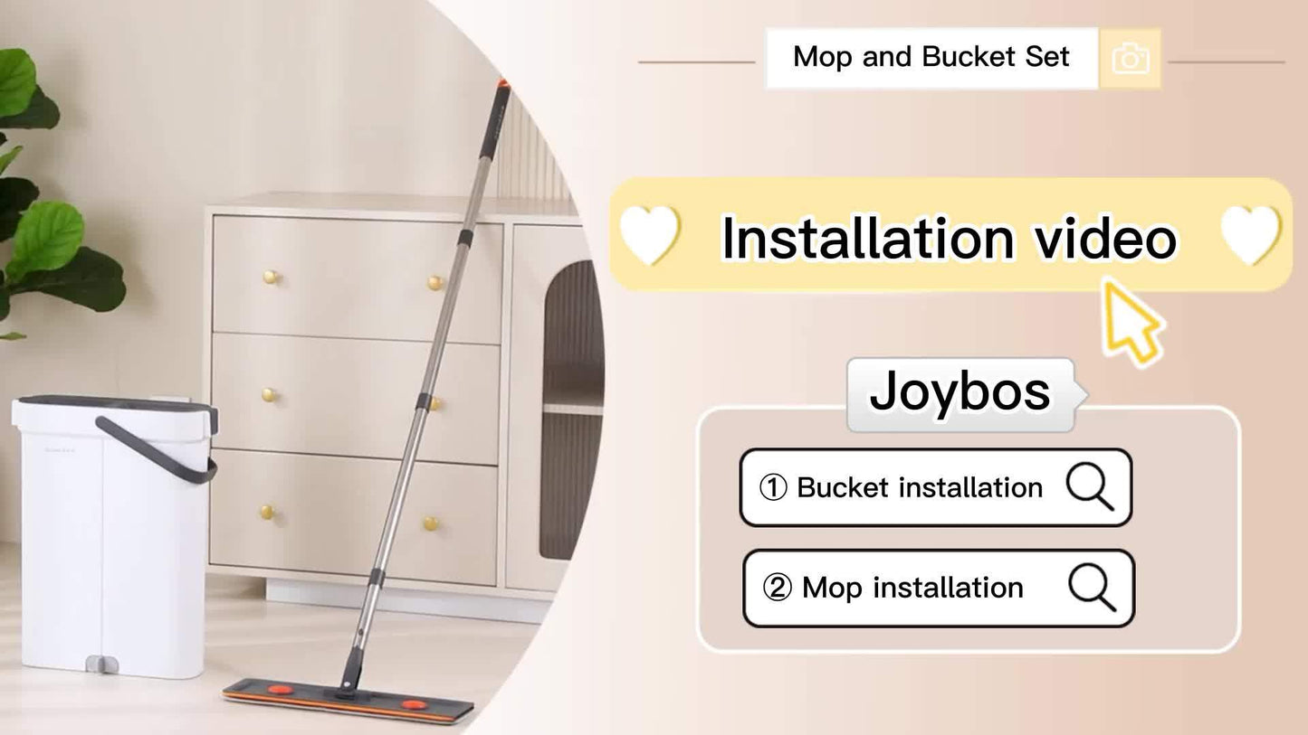 Mop and bucket complete cleaning system, hands-free household dust removal flat mop, dry and wet separation bucket, with washable and reusable microfiber cloth, household floor, courtyard, and bathroom, cleaning supplies, cle