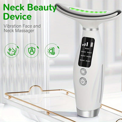 Radiant Rejuvenation 7-Color LED & Heated Facial Massager - USB Rechargeable, Fragrance-Free Skin Care Tool for Women - Perfect Mother's Day Gift