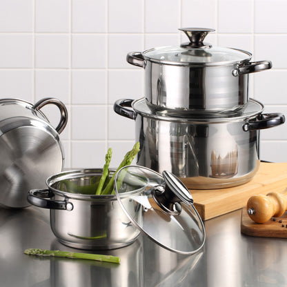 8-Piece Set + 3 Pans