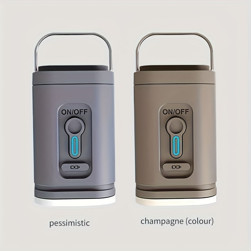 2-in-1 Portable Cordless Electric Air Pump with Built-in LED Light - Rechargeable Lithium Battery Outdoor Camping Gear for Inflatables, Tents, and Emergency Lighting