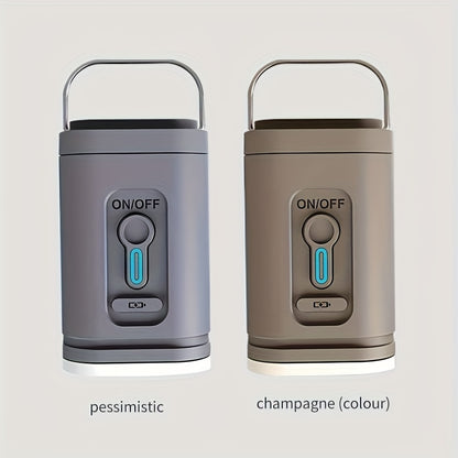 2-in-1 Portable Cordless Electric Air Pump with Built-in LED Light - Rechargeable Lithium Battery Outdoor Camping Gear for Inflatables, Tents, and Emergency Lighting