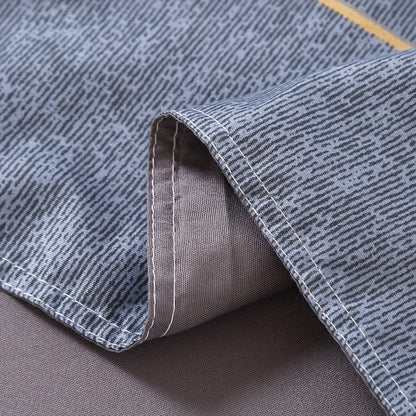 Conjunto de cama novo, confortável e respirável, com 4 peças: 2 fronhas, 1 capa de edredão e 1 lençol de baixo com elástico - Under Mount Fuji