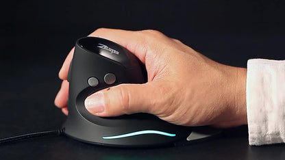 Vertical Wired Mouse, Ergonomic Design, 6 Buttons, Suitable for PC/Mac/Laptop Vertical USB Wired Mouse, Gaming E-Sports Mouse, ZELOTES T-30