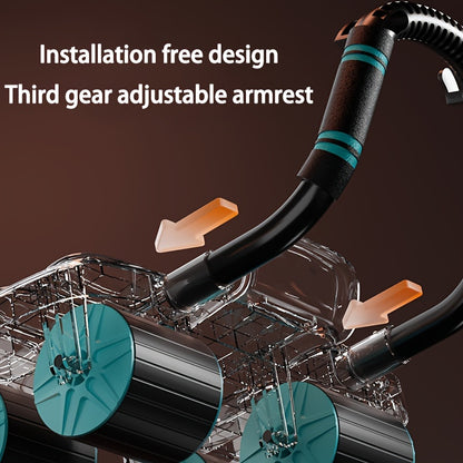 Lingpeng Smart Ab Roller com Rebote Automático - Aparelho de Treino de Força Abdominal com 4 Rodas e Apoio para Cotovelos, Material Durável em PP/TPE, Ideal para Exercícios em Casa, Lingpeng