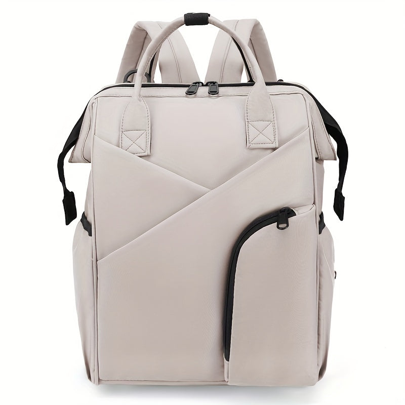 Multi-layer Space Large-capacity Solid Color Fashion Simple Mommy Bag Portable Multi-functional Backpack, Halloween Thanksgiving Day Christmas Gift