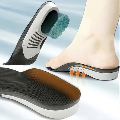 1 Pair High-Elasticity Gel Cushioned Insoles with Carbon Plate Arch Support, Thickened Non-Slip Stability, Breathable & Sweat-Absorbing Shock Absorption for Running, Basketball - Unisex Sports Shoe Accessories, Sports Footwea