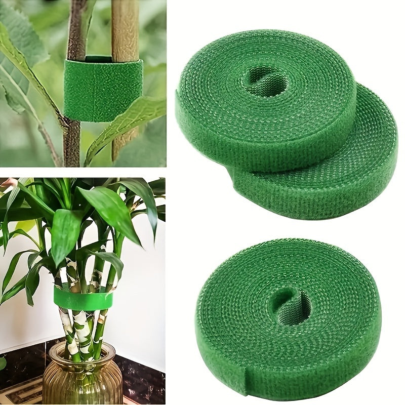 10-Meter Roll of Super Strong Adhesive Nylon Cable Ties - Reusable, Durable Straps for Garden Plant Bundling & Data Cord Management