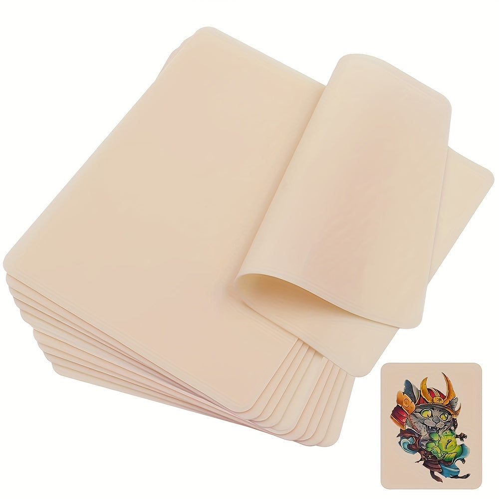 Kit com 5 peças de pele sintética para a prática de tatuagens, dupla face, ideal para microblading, tatuagem de sobrancelhas e lábios. Materiais de tatuagem para iniciantes e artistas experientes.