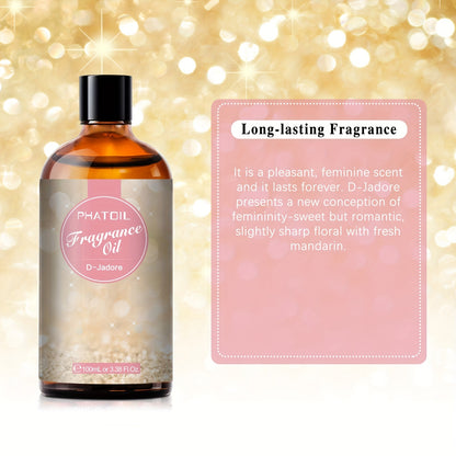1pc PHATOIL D-Jadore Fragrance Oils 100ml/3.38Fl.Oz, High Qualtiy Diffuser Oils For Oil Burner, Air Humidification, Diffusers, Air Freshener
