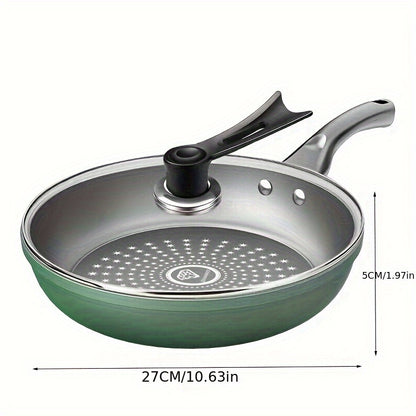 Cast Iron Non-Stick Frying Pan with Star Pattern - Heavy-Duty, Long-Lasting, Induction & Gas Stove Compatible, Perfect for Eggs, Pancakes, Steaks, and More, Versatile Cooking Pan | Star Pattern Pan | Durable Cookware