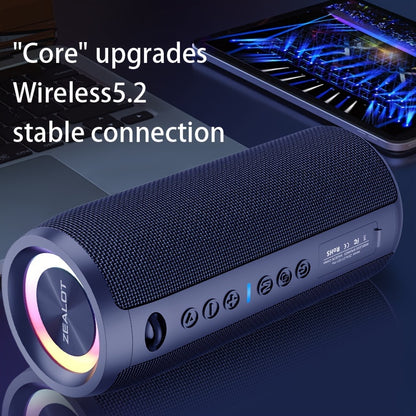 ZEALOT S51 Pro Wireless Speakers, Outdoor Portable Subwoofer Speaker, Wireless Speaker, Dual Pairing, Booming Bass, Charging Cable And Aux Cable, Connect with Mobile Phone/Tablet/TV, for Home, Car, Outdoor, Camping