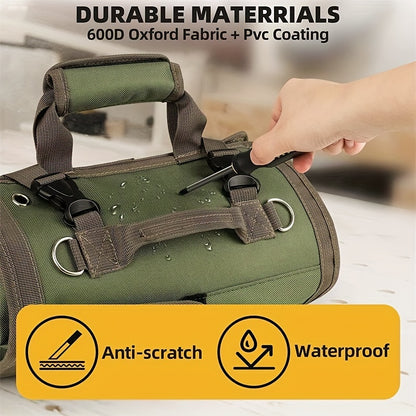 Tool Kit Set, Heavy-duty Tools Organizer For Men And Women, Portable Tools Storage Box With 2 Detachable Zipper Bags, Mini Portable Bag For Electricians And Mechanics