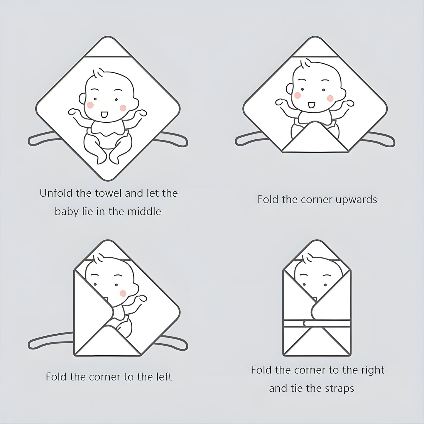 Baby Bath Towel, Swimming Hooded Cape, Cute Kids Beach Bag, Coral Fleece Quick-Dry Towel, Baby Beach Towel, All-Season Use