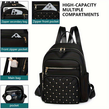 Casual Style Large Capacity Backpack with Adjustable Strap - Lightweight, Durable, Multi-Pocket Design, Zipper Closure, Polyester Lining, Perfect for Commute & Travel, Commute Backpack|Casual Style Backpack|Durable Backpack