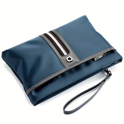 Men's Business Fashionable Envelope Bag Large Capacity Handbag Oxford Cloth Clutch Bags, Simple Wrist Bag Phone Cards Keys Storage Bags
