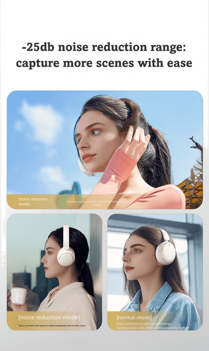For Philips Wireless Over-Ear Headphones with ANC Noise Cancelling, 35-Hour Playtime, Foldable & Lightweight BT 5.4, USB-C Charging, High-Resolution Audio, Microphone, Heavy Bass - Ideal For Travel, Office, Mobile Phone, Comp
