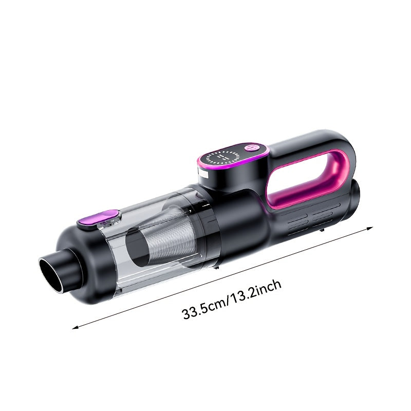 Wireless handheld vacuum cleaner for cars and homes, car-mounted 2-in-1 blower and suction cleaner, handheld type, high power, super strong suction, small and mini handheld car interior cleaner, wet and dry dual-purpose car v