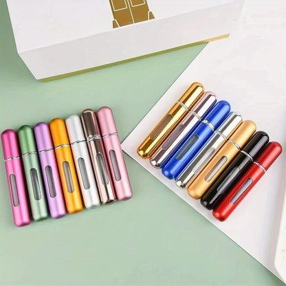 For Mini Portable Refillable Perfume Atomizer - Aluminum Mist Spray Bottle for Travel, Multi-Color Options, Fragrance-Free (Bubble-Free), Refillable Perfume Bottle|Compact Design|Aluminum Atomizer, Perfume Bottl