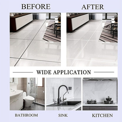 GOXAWEE 5-in-1 Silicone Caulking Tools, Sealant Finishing Tool Grout Remove Scraper With Stainless Steel Head, Caulk Remover Glass Glue Angle Scraper Including 5pcs Reuse And Replace Silicone Pads For Bathroom, Floor, Sink Jo