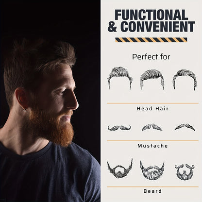 Wooden Beard And Comb Set For Men - Perfect For Beards Head Hair And Mustaches Men's Grooming Kit For Styling, Contain Wooden Comb, Bristle Brush, Scissors, Holiday Gift Father's Day Gift