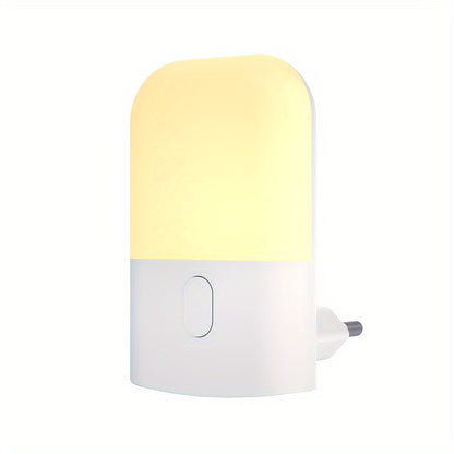 1pc/2pcs Plug-in LED Night Light, Mini Warm White LED Night Light. Bedroom, Bathroom, Kitchen, Corridor, Stairs Brightness Adjustable