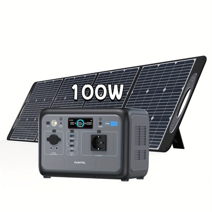 OUKITEL P800 Portable Power Station - 512Wh Solar Generator with 800W AC Output, 1600W Surge, 0.9H Fast Charge, LiFePO4 Battery, USB-C PD 100W, European Plug - For Camping, Rv, Emergency Power Supply, Outdoor, Traveling, Fish