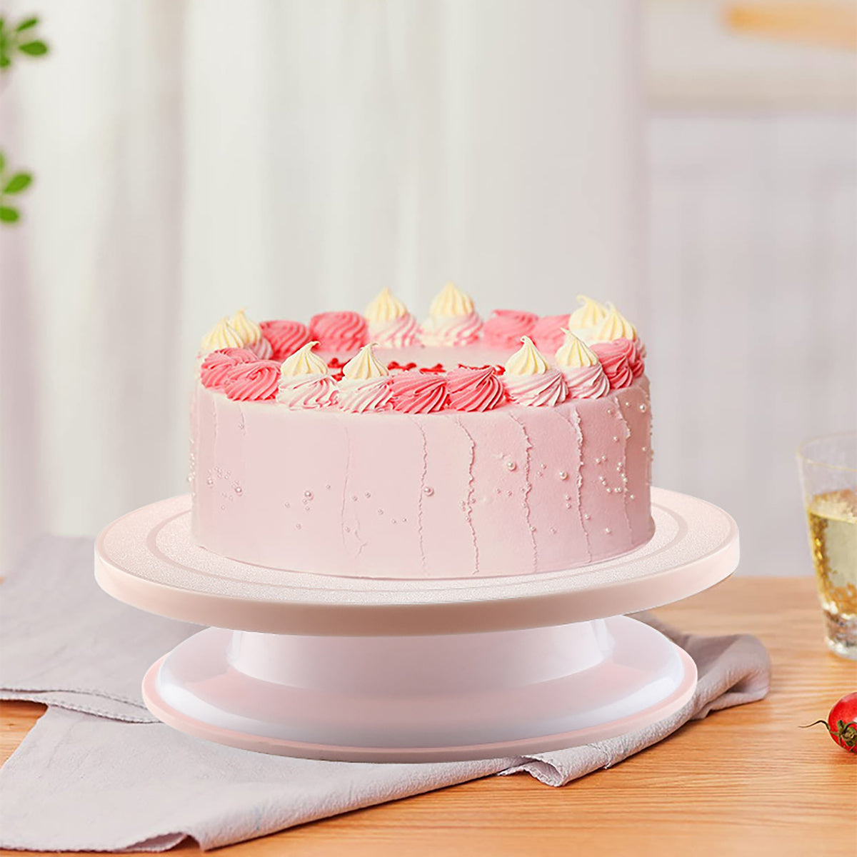 36pcs Stainless Steel Piping Nozzles Cake Turntable Set, 24 Piping Nozzles, 1 Cake Turntable, 2 Reusable Piping Bags, 2 Silicone Rings, 2 Converters, 2 Cream Spatulas, 3 Cream Scrapers, Cake Decorating, Nozzles, Pastry, Cupca