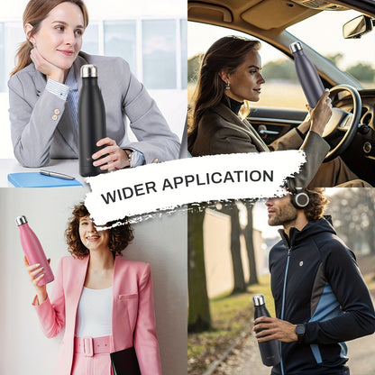 1pc WATERSY 17Oz/500Ml Outdoor Water Bottle 304 Stainless Steel Insulation for Heat Preservation And Cold Preservation with White Card And Silver Hot Stamping Box 2 Sealing Rings