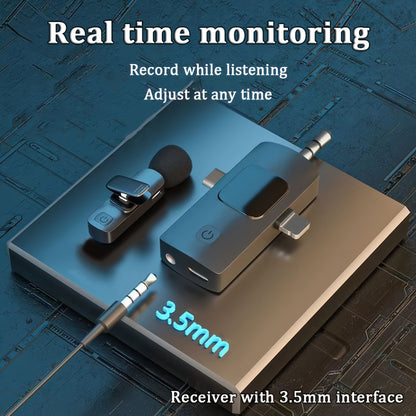 3.5mm Jack 3-in-1 Professional Wireless Lavalier Microphone with Noise Cancelling, Clear Sound, High Sensitivity, 2.4GHz Receiver, Stable Transmission - Ideal for Computers, Cameras, Laptops, Online Teaching, Conferences, Tou