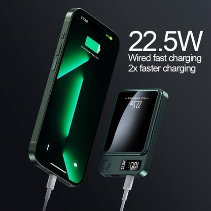 1pc KOILAGER 10000mAh Portable Power Bank with Ultrathin Magnetic Wireless Charging, 22.5W Super Fast Charge, PD20W Bi-directional Fast Charging, 15W Wireless Power, LED Display, Dual Power USB/Type-C for iPhone 16/15pro/14ma