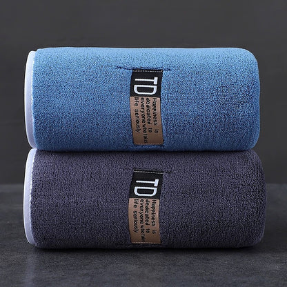 9pcs Large Size Three Colors Super Soft Super Absorbent Bath Towel Set, Blue, White, Gray Composition, Exquisite and Durable, Not Shedding, 5-Star Standard