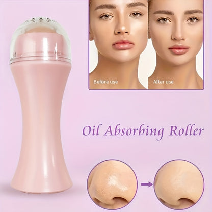 Face Oil Absorbing Roller Facial Pore Cleaning Oil Removing Massage Stick Makeup Face Skin Care Tool