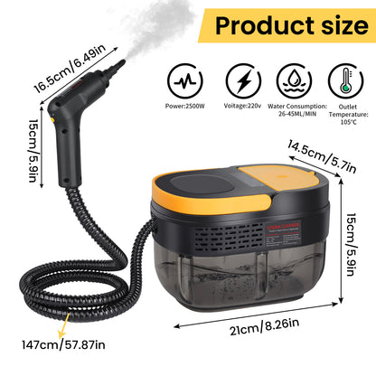Portable Household Steamer Cleaning Machine, High Temperature Pressure Handheld Kitchen Carpet Steam Cleaner, for Homes, Offices and Vehicles