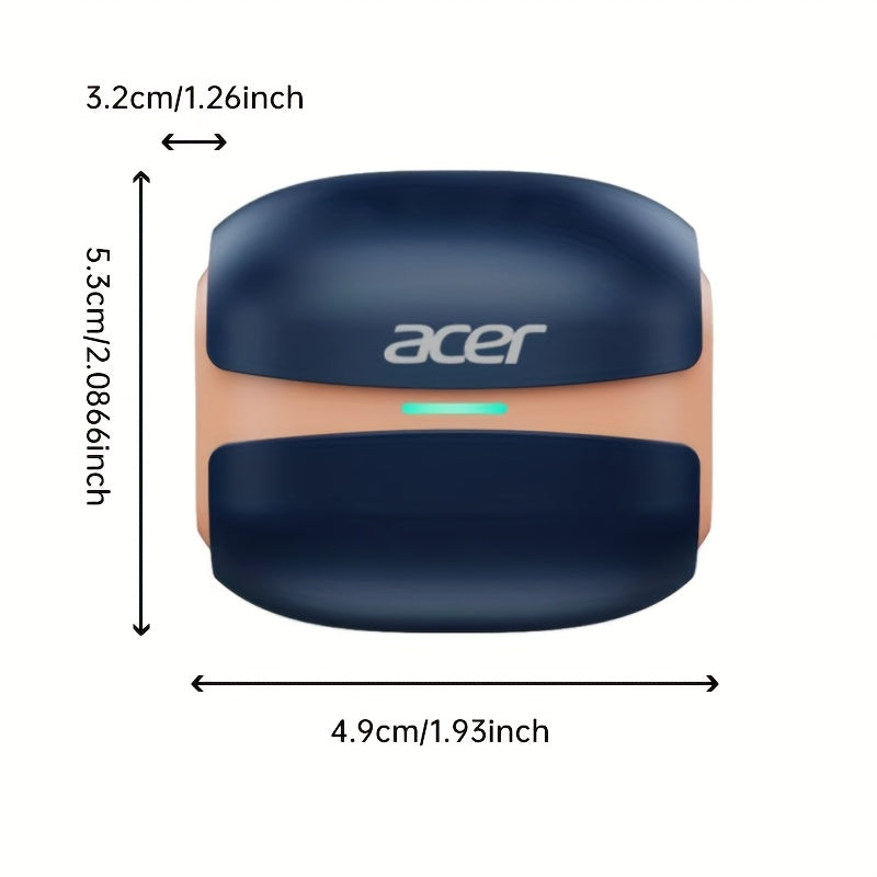 Acer OHR548 Wireless Headphones with 52dB Deep Sea Noise Reduction, In-Ear Design, Wireless 5, 4, Heavy Bass, No Sound Leakage, SSVP Extreme Digital Enhancement, Type-C Charging Case, Ultra-Long Standby, Touch Control, for Sm