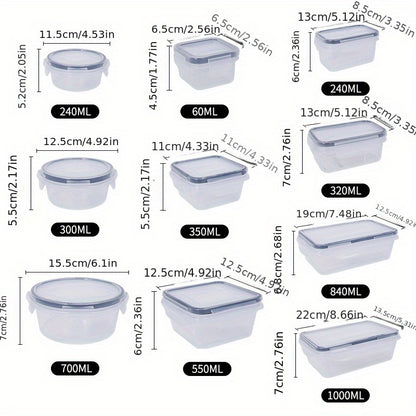 48pcs Airtight Food Storage Container Set with Labels And Marker, Includes 24 Lids + 24 Containers, Reusable & Leak-Proof Plastic Storage Containers for Meat, Eggs, Fruit And Vegetable, Perfect for Pantry, Travel, Outdoor Pic